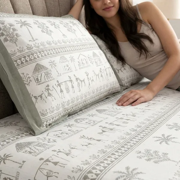Urban_Tribals_Pure_Cotton_King_Size_Bedsheet_With_2_Pillow_Covers_(Grey)