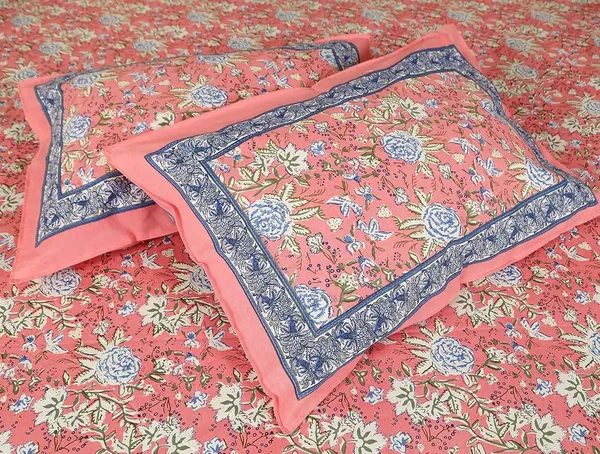 Pink_Pure_Cotton_King_Size_Bedsheet_With_2_Pillow_Covers