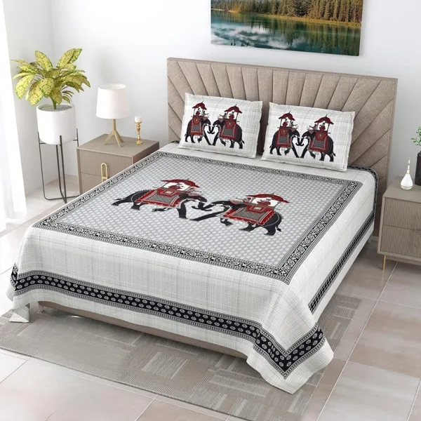 Rajasthani_Royal_Sawaari_Pure_Cotton_King_Size_Bedsheet_With_2_Pillow_Covers_(Grey)