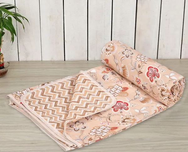 Floral_Brown_Pure_Cotton_Reversible_Printed_3_Layered_Dohar_For_AC_Rooms