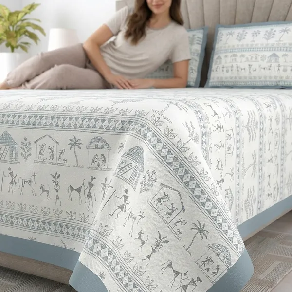 Urban_Tribals_Pure_Cotton_King_Size_Bedsheet_With_2_Pillow_Covers_(Turquoise)