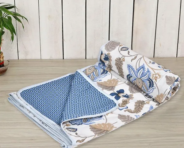 Floral_Blue_Pure_Cotton_Reversible_Printed_3_Layered_Dohar_For_AC_Rooms