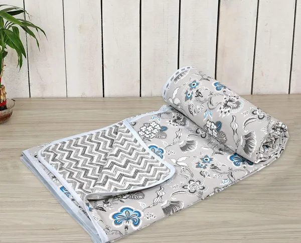 Floral_Grey_Pure_Cotton_Reversible_Printed_3_Layered_Dohar_For_AC_Rooms