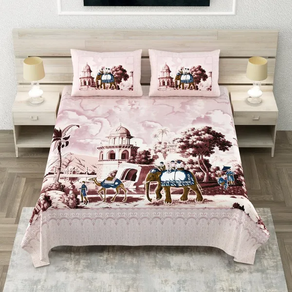 Elephant_Pink_Pure_Cotton_King_Size_Bedsheet_With_2_Pillow_Covers