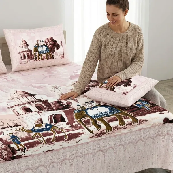 Elephant_Pink_Pure_Cotton_King_Size_Bedsheet_With_2_Pillow_Covers