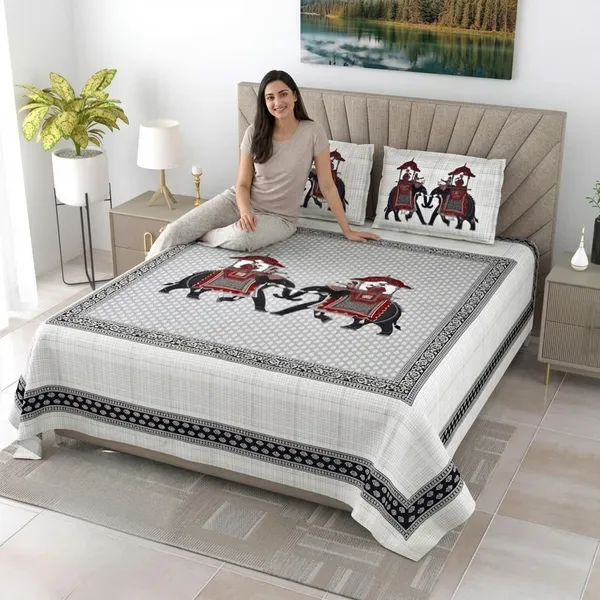 Rajasthani_Royal_Sawaari_Pure_Cotton_King_Size_Bedsheet_With_2_Pillow_Covers_(Grey)