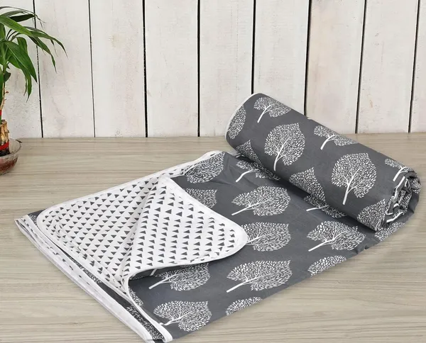 Grey_Leaf_Pure_Cotton_Reversible_Printed_3_Layered_Dohar_For_AC_Rooms