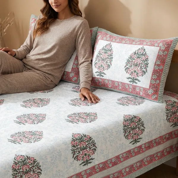 Jaipuri_Pink_Pure_Cotton_King_Size_Bedsheet_With_2_Pillow_Covers