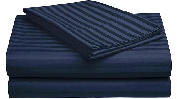 Pillow_Covers_Cotton_Feel_300_TC_Satin_Stripes_Set_Of_2_|_18*28_Inches_(Navy_Blue)