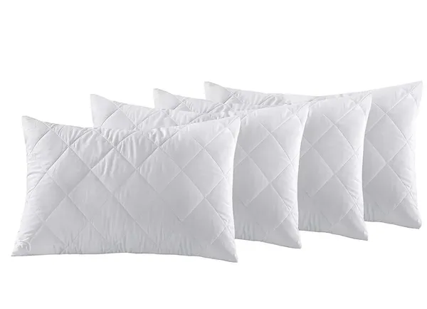 Down_Alternative_Luxury_Quilted_Pillow_Set_Of_4_|_100%_Organic_Cotton_Fabric_With_Premium_Cloud_Microfiber_Filling_|_17X27_Inches_(Moon_White)