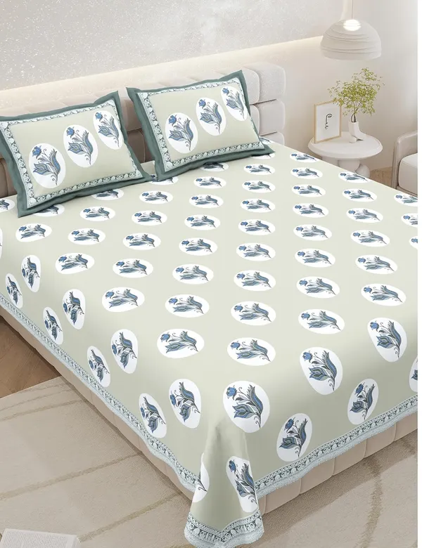 Lotus_Grey_Pure_Cotton_King_Size_Bedsheet_With_2_Pillow_Covers