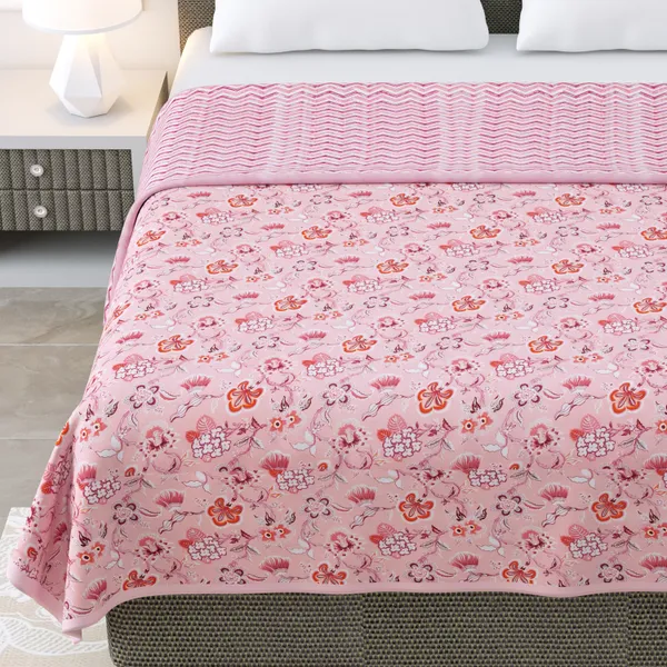 Floral_Pink_Pure_Cotton_Reversible_Printed_3_Layered_Dohar_For_AC_Rooms