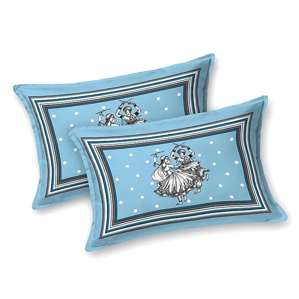 Folk_Dance_Blue_Pure_Cotton_King_Size_Bedsheet_With_2_Pillow_Covers
