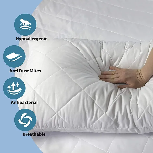 Down_Alternative_Luxury_Quilted_Pillow_Set_Of_1_|_100%_Organic_Cotton_Fabric_With_Premium_Cloud_Microfiber_Filling_|_17X27_Inches_(Moon_White)