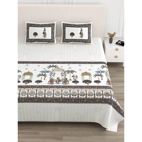 Jaipur_Gharana_Pure_Cotton_King_Size_Bedsheet_With_2_Pillow_Covers