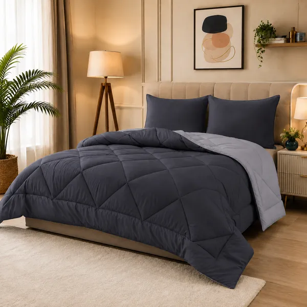 Comforter_200_GSM_Peach_Finish_Microfiber_Reversible_Tone_For_All_Seasons_(Busty_Black_&_Glowing_Grey)