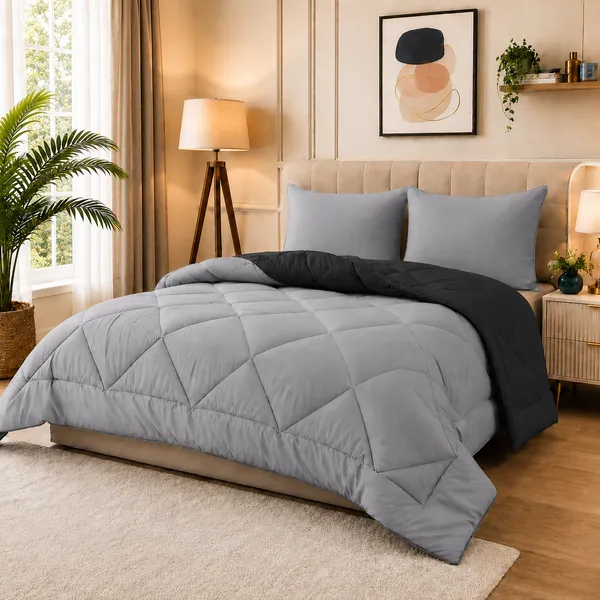 Comforter_200_GSM_Peach_Finish_Microfiber_Reversible_Tone_For_All_Seasons_(Busty_Black_&_Glowing_Grey)