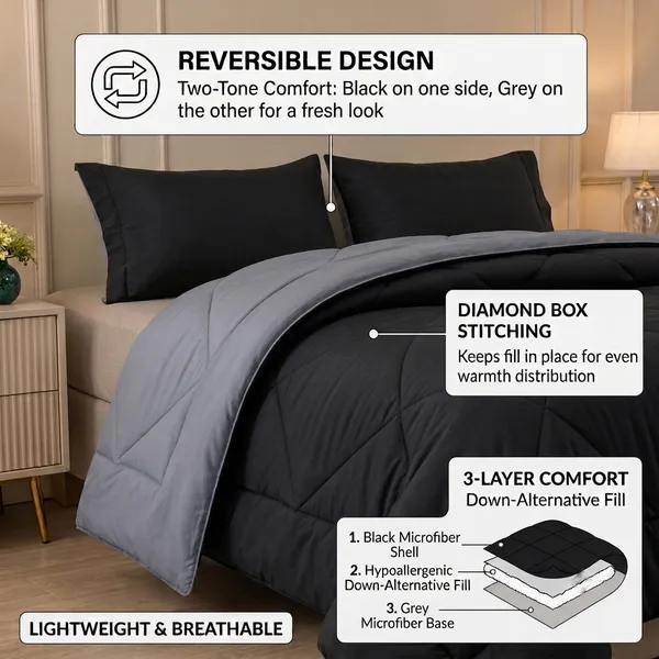 Comforter_200_GSM_Peach_Finish_Microfiber_Reversible_Tone_For_All_Seasons_(Busty_Black_&_Glowing_Grey)