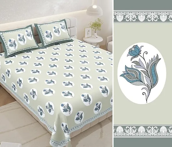 Lotus_Grey_Pure_Cotton_King_Size_Bedsheet_With_2_Pillow_Covers