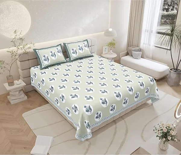 Lotus_Grey_Pure_Cotton_King_Size_Bedsheet_With_2_Pillow_Covers