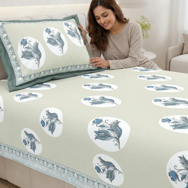 Lotus_Grey_Pure_Cotton_King_Size_Bedsheet_With_2_Pillow_Covers