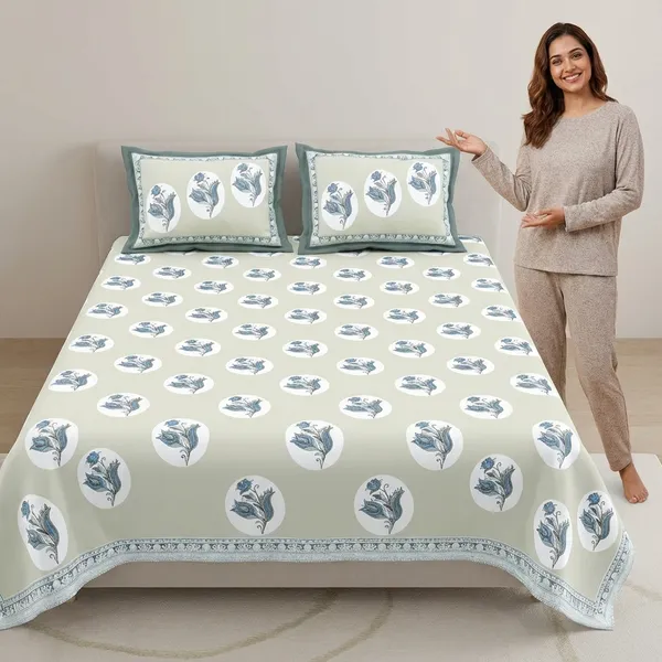 Lotus_Grey_Pure_Cotton_King_Size_Bedsheet_With_2_Pillow_Covers