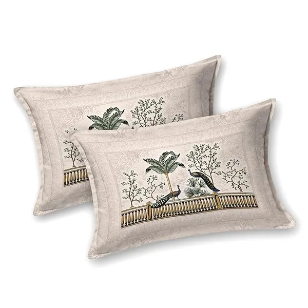 Peacock_Green_Pure_Cotton_King_Size_Bedsheet_With_2_Pillow_Covers