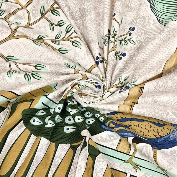 Peacock_Green_Pure_Cotton_King_Size_Bedsheet_With_2_Pillow_Covers