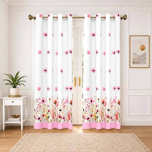 Dream_Homme_Duck_Fabric_Pure_Cotton_Curtains_for_Door/Window_-_7_Feet_Long_x_5_Feet_Wide,_Pack_of_2_Pcs_-_Digital_Printed_Room_Darkening_Curtains_with_Eyelets_(Anemone_Pink)