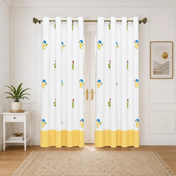 Dream_Homme_Duck_Fabric_Pure_Cotton_Curtains_for_Door/Window_-_7_Feet_Long_x_5_Feet_Wide,_Pack_of_2_Pcs_-_Digital_Printed_Room_Darkening_Curtains_with_Eyelets_(Kids_Elephant)