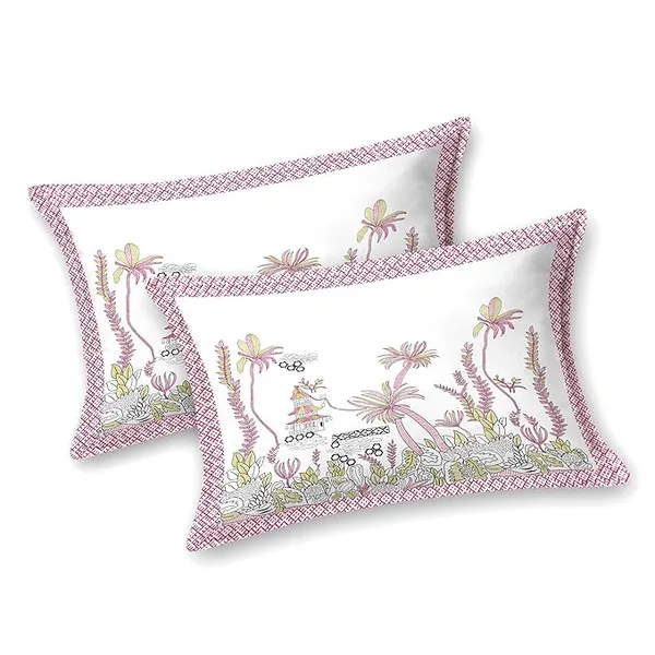 Tropical_Pink_Pure_Cotton_King_Size_Bedsheet_With_2_Pillow_Covers