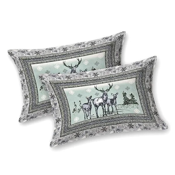Forest_Deers_Pure_Cotton_King_Size_Bedsheet_With_2_Pillow_Covers_(Turquiose)