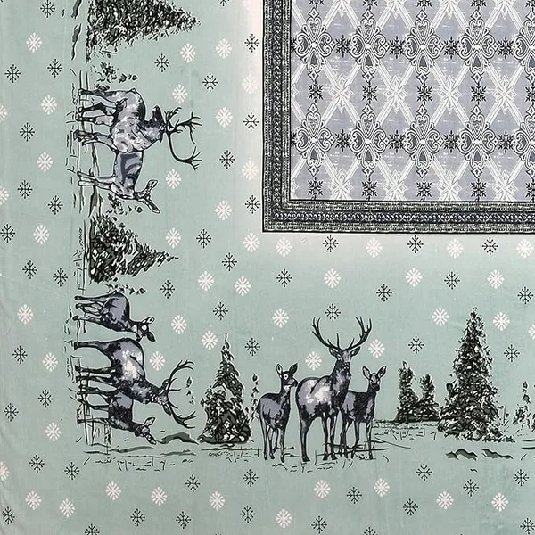 Forest_Deers_Pure_Cotton_King_Size_Bedsheet_With_2_Pillow_Covers_(Turquiose)