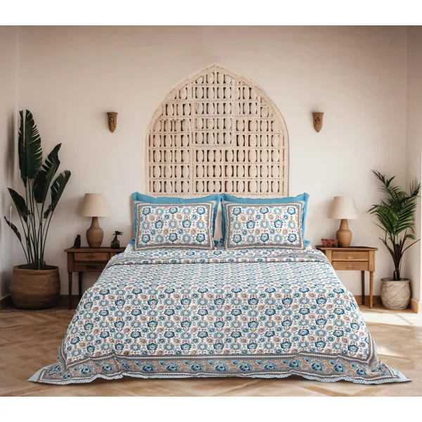 Garden_Joy_Pure_Cotton_King_Size_Bedsheet_With_2_Pillow_Covers