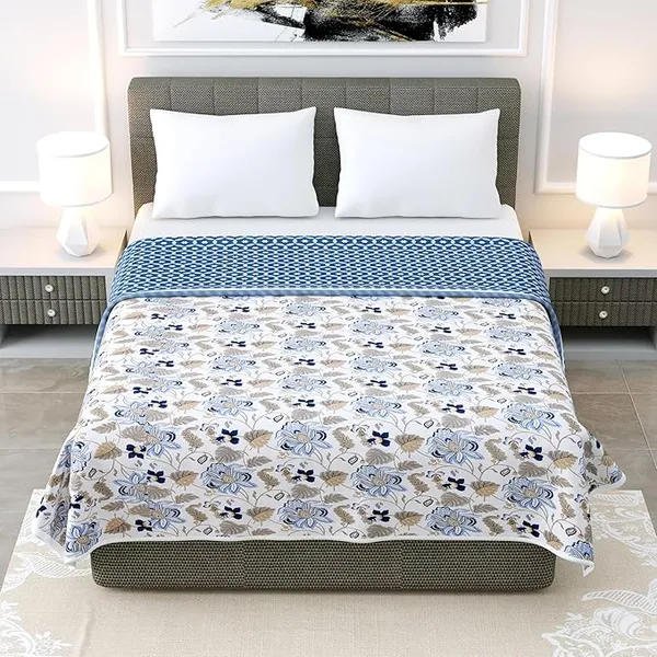 Floral_Blue_Pure_Cotton_Reversible_Printed_3_Layered_Dohar_For_AC_Rooms