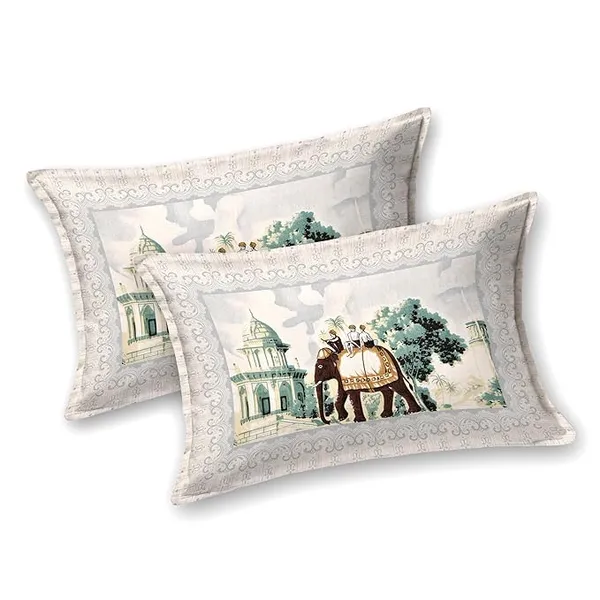 Elephant_Green_Pure_Cotton_King_Size_Bedsheet_With_2_Pillow_Covers