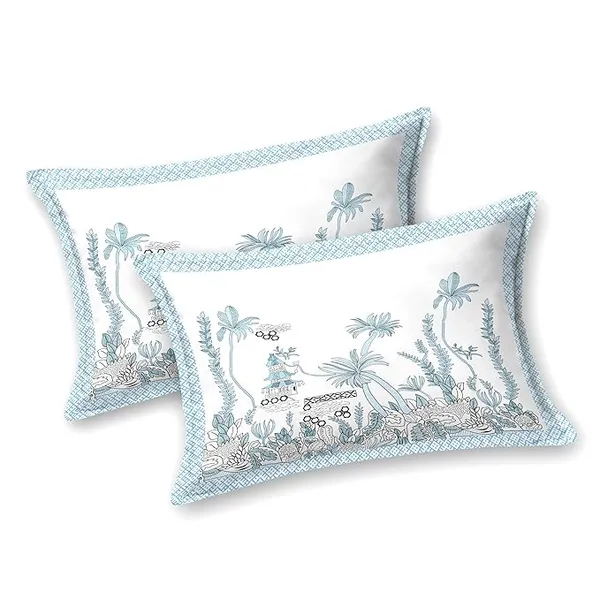 Tropical_Blue_Pure_Cotton_King_Size_Bedsheet_With_2_Pillow_Covers