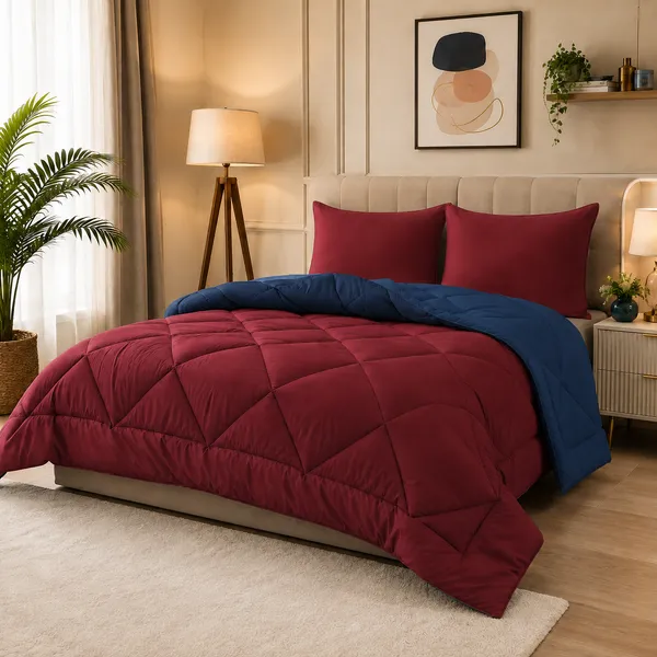 Comforter_200_GSM_Peach_Finish_Microfiber_Reversible_Tone_For_All_Seasons_(Misty_Maroon_&_Ravishing_Blue)