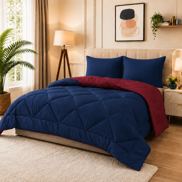 Comforter_200_GSM_Peach_Finish_Microfiber_Reversible_Tone_For_All_Seasons_(Misty_Maroon_&_Ravishing_Blue)