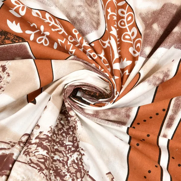 Dual_Deer_Brown_Pure_Cotton_King_Size_Bedsheet_With_2_Pillow_Covers