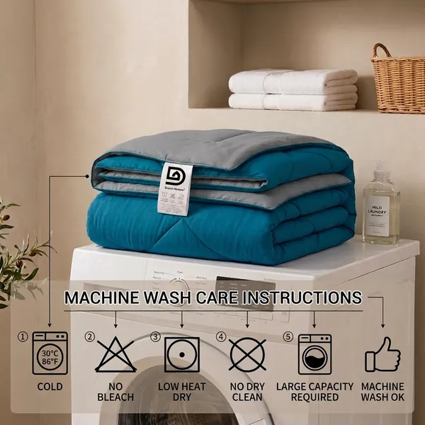 Comforter_200_GSM_Peach_Finish_Microfiber_Reversible_Tone_For_All_Seasons_(Deep_Teal_&_Glowing_Grey)