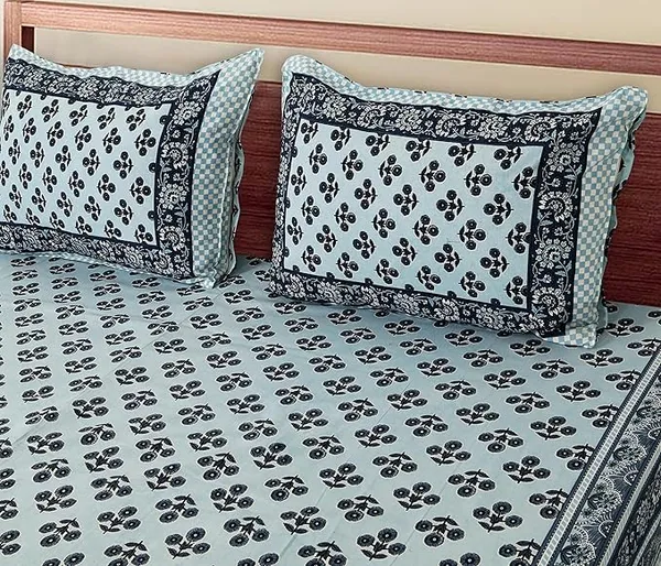 Jaipuri_Booti_Sky_Blue_Pure_Cotton_King_Size_Bedsheet_With_2_Pillow_Covers