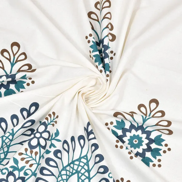 Peacock_Blue_Pure_Cotton_King_Size_Bedsheet_With_2_Pillow_Covers