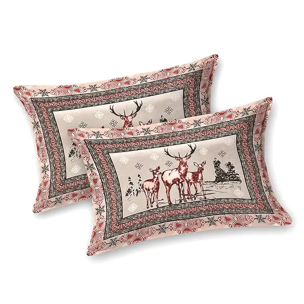Forest_Deers_Pure_Cotton_King_Size_Bedsheet_With_2_Pillow_Covers_(Brown)