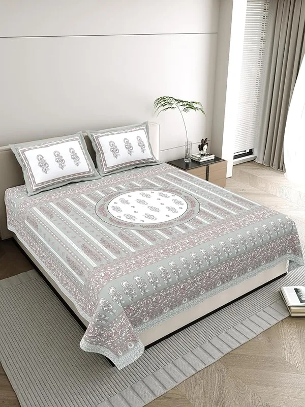 Striped_Circle_Grey_Pure_Cotton_King_Size_Bedsheet_With_2_Pillow_Covers