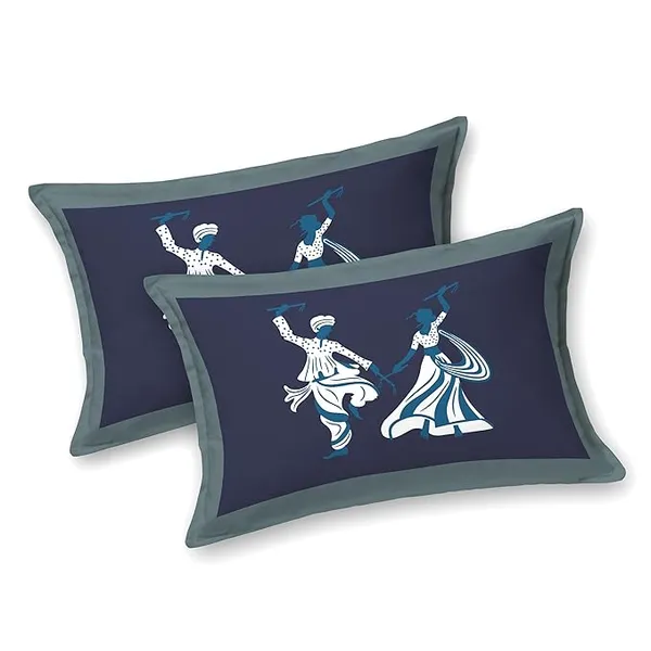 Garba_Blue_Pure_Cotton_King_Size_Bedsheet_With_2_Pillow_Covers