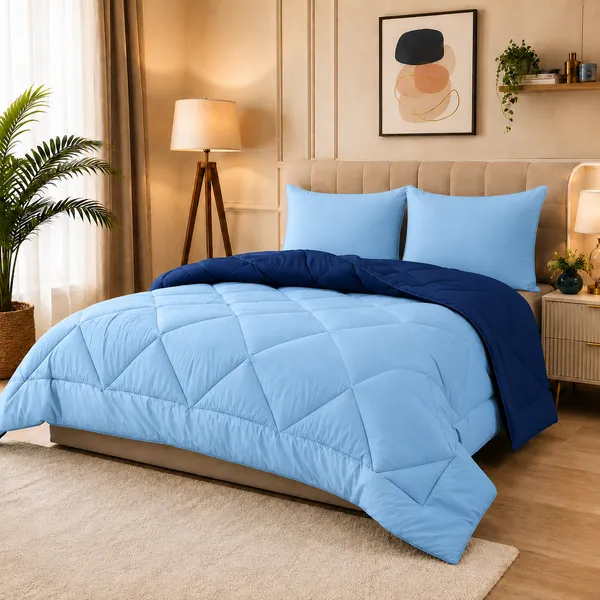 Comforter_200_GSM_Peach_Finish_Microfiber_Reversible_Tone_For_All_Seasons_(Navy_Blue_&_Sky_Blue)