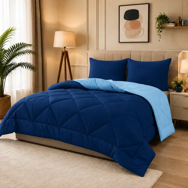 Comforter_200_GSM_Peach_Finish_Microfiber_Reversible_Tone_For_All_Seasons_(Navy_Blue_&_Sky_Blue)