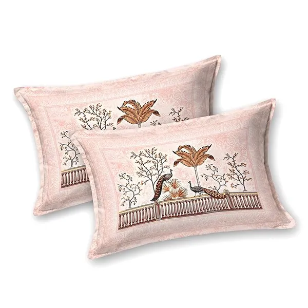 Peacock_Pink_Pure_Cotton_King_Size_Bedsheet_With_2_Pillow_Covers