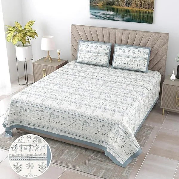 Urban_Tribals_Pure_Cotton_King_Size_Bedsheet_With_2_Pillow_Covers_(Turquoise)